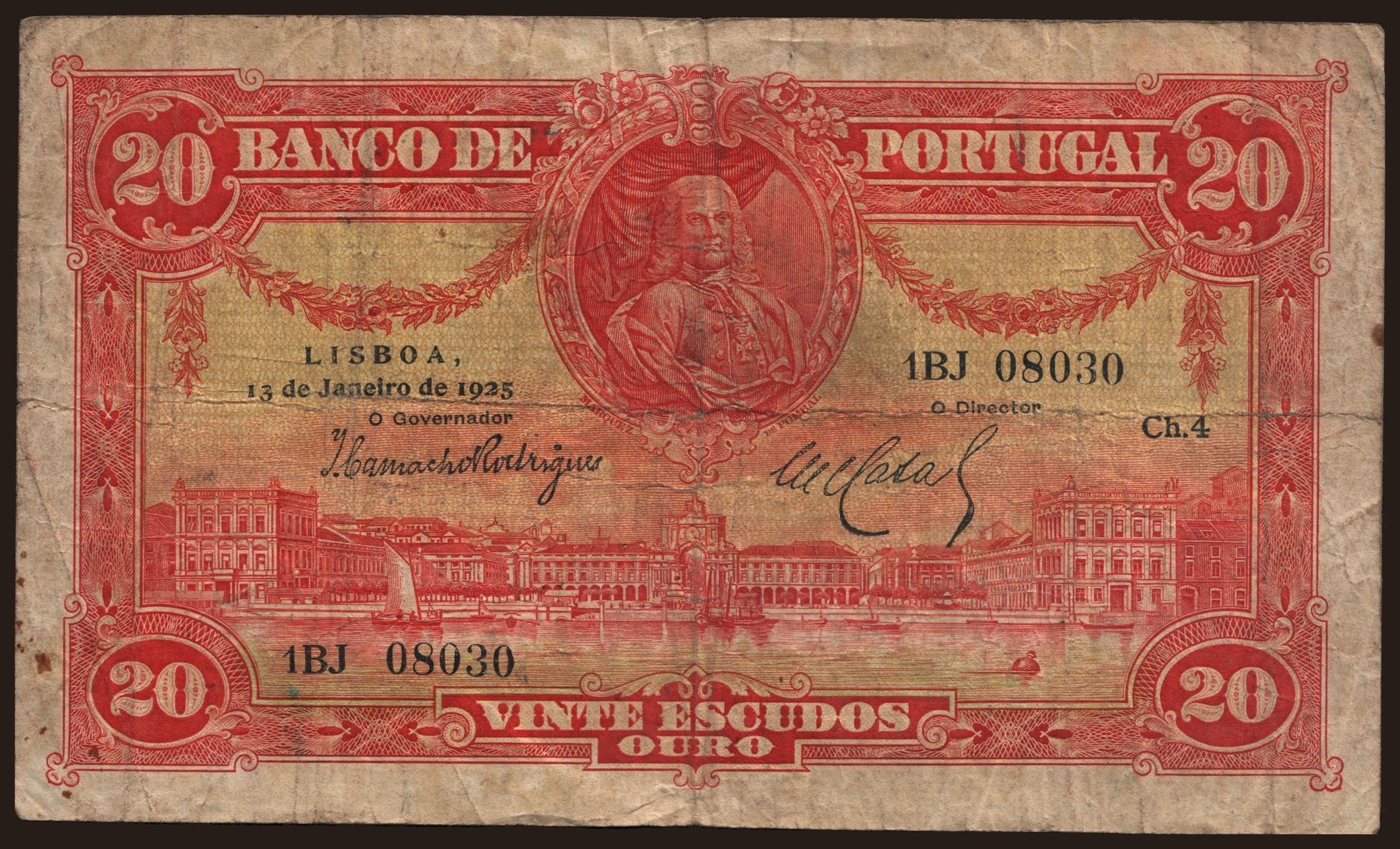 20 escudos, 1925