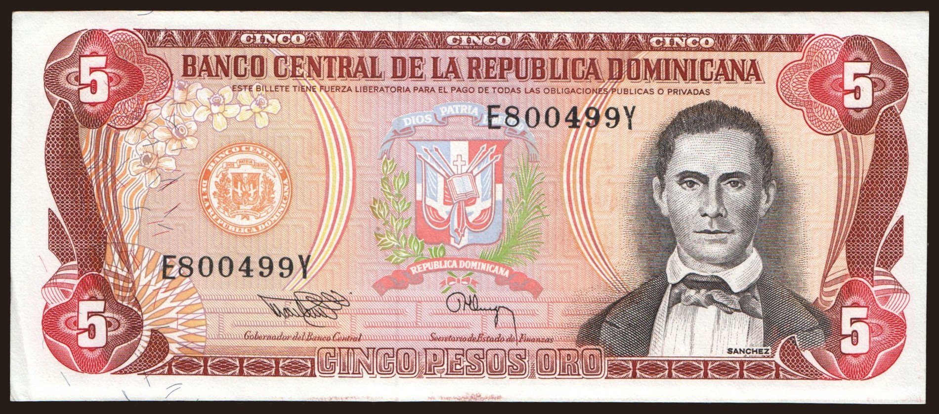 5 pesos, 1994