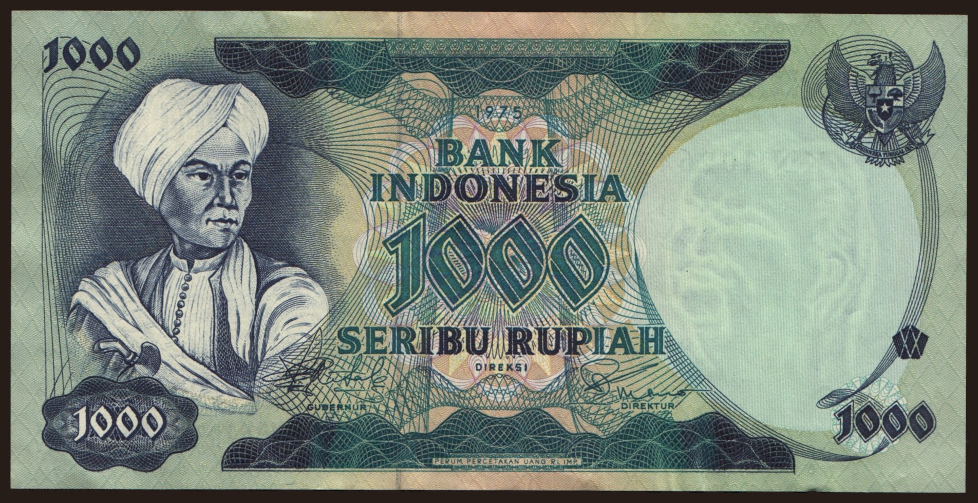 1000 rupiah, 1975