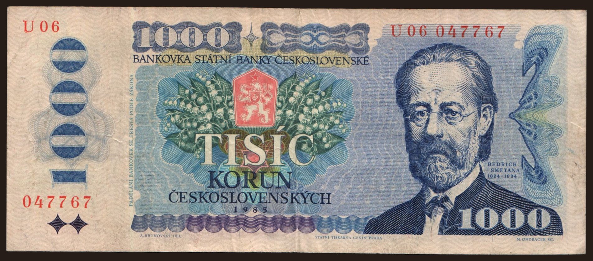 1000 korun, 1985