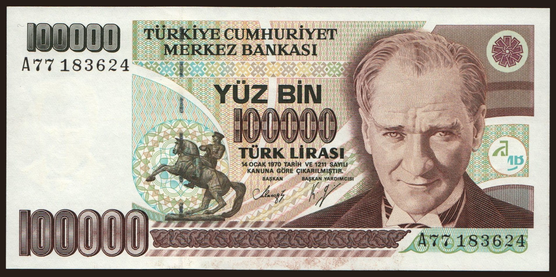 100.000 lira, 1991