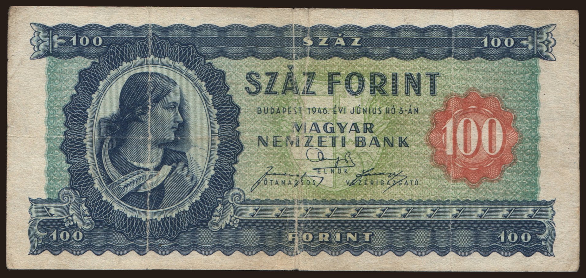 100 forint, 1946