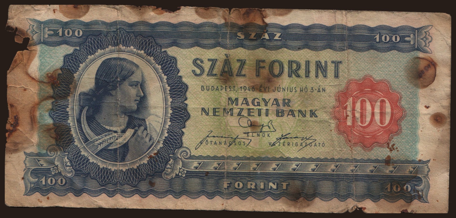 100 forint, 1946