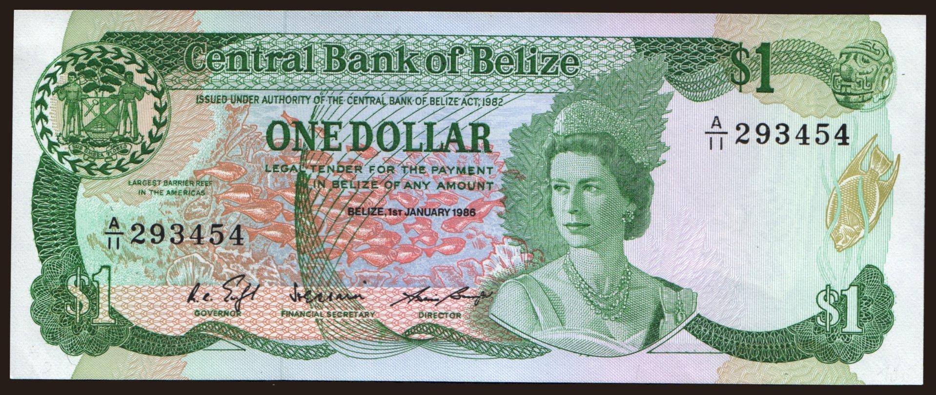 1 dollar, 1986
