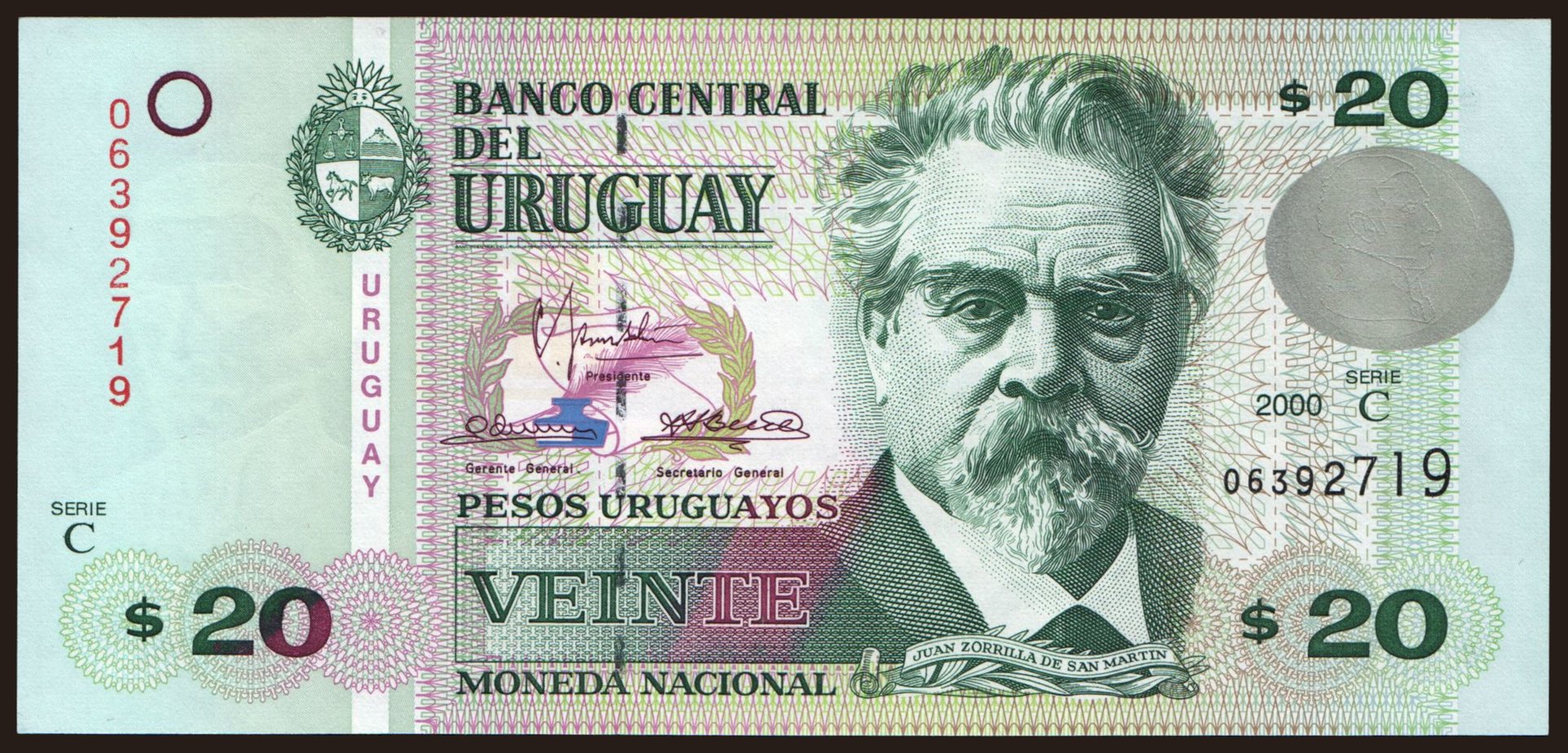 20 pesos, 2000