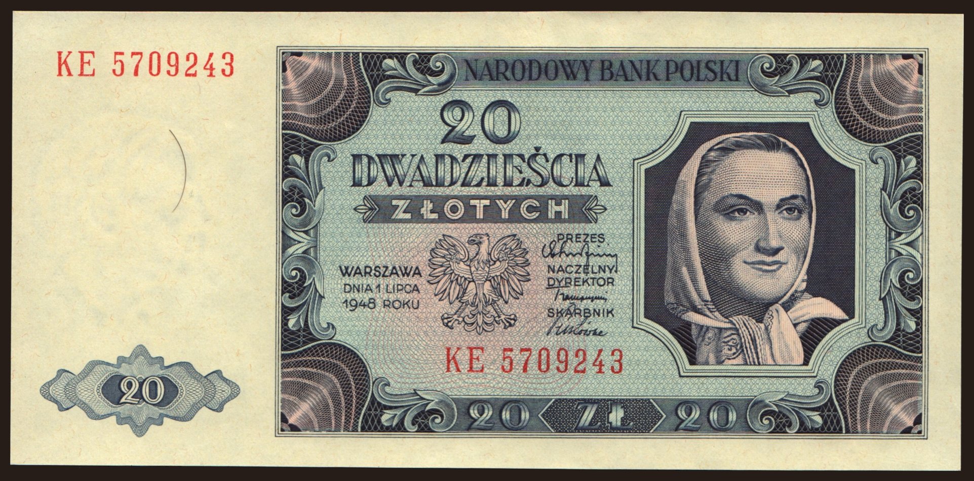 20 zlotych, 1948