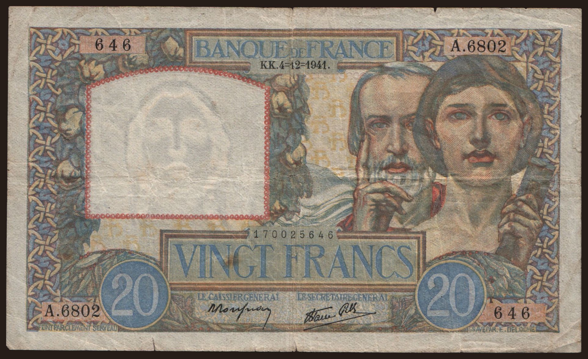 20 francs, 1941