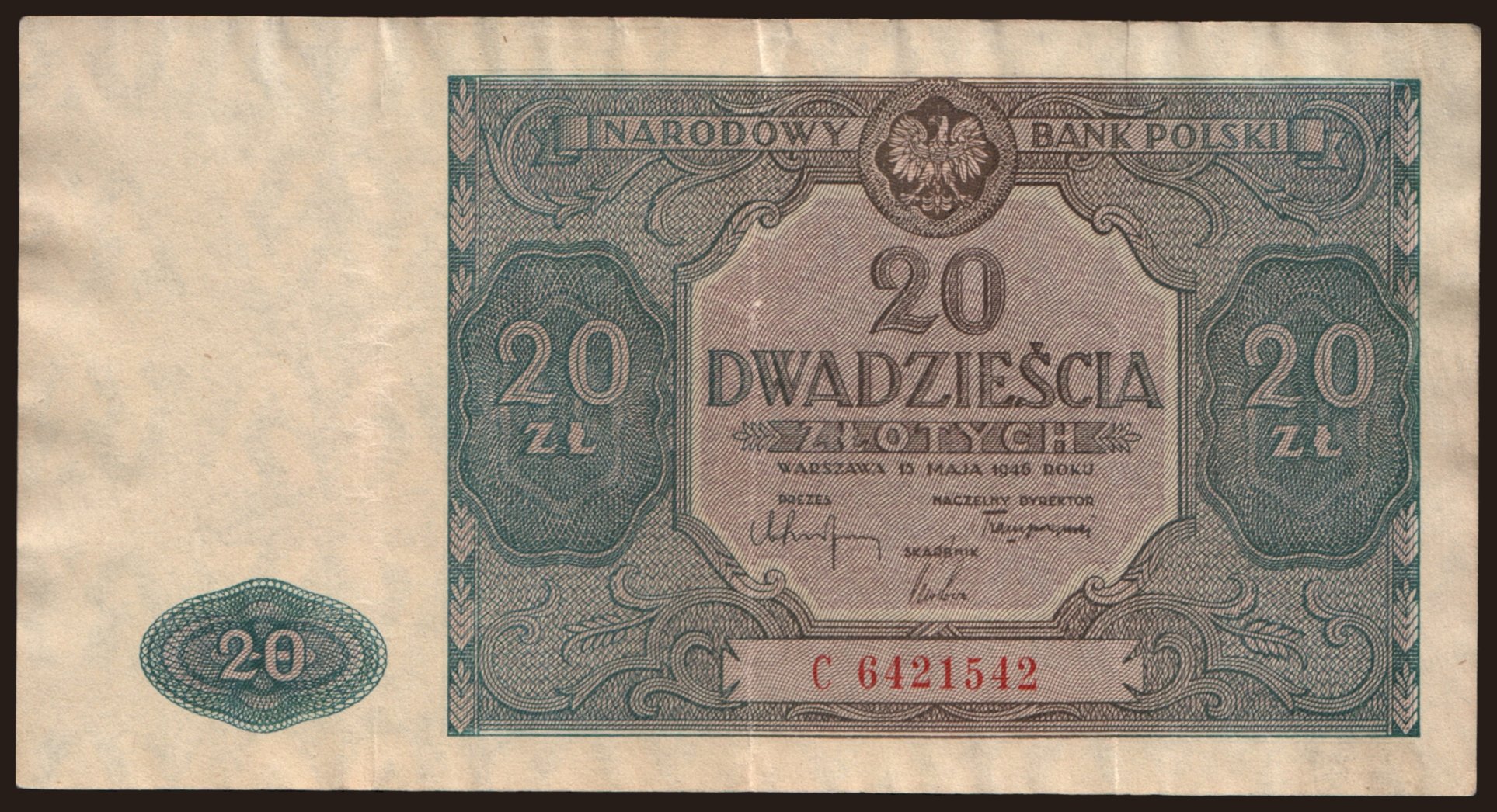 20 zlotych, 1946