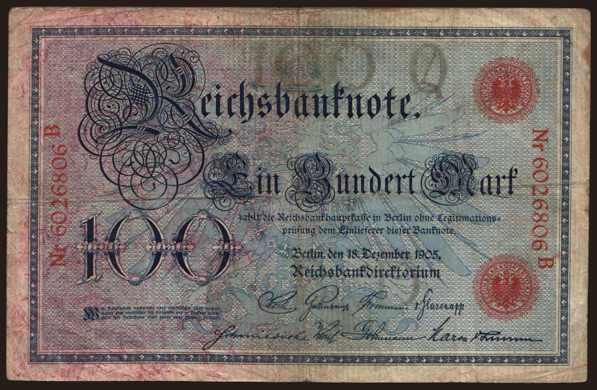 100 Mark, 1905