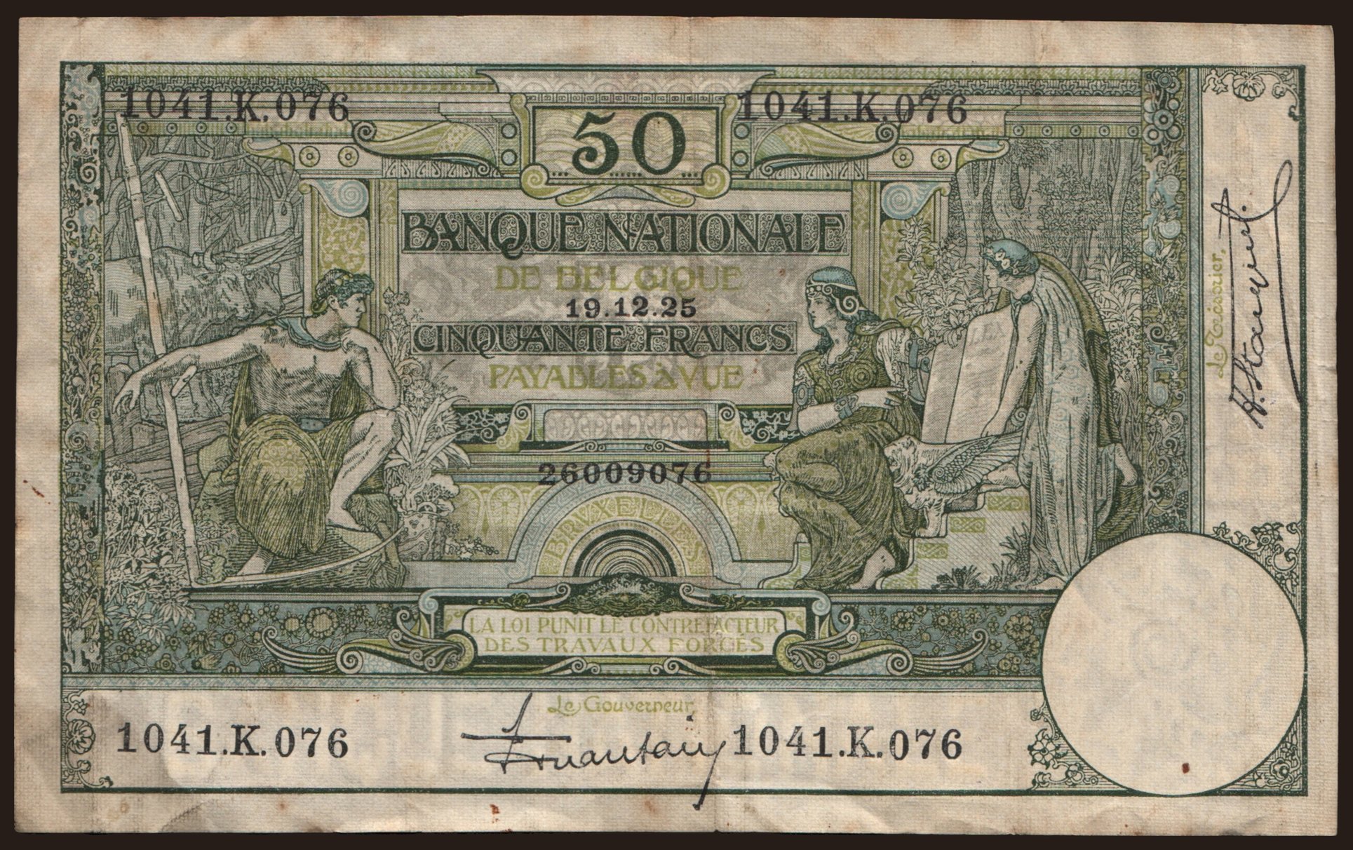 50 francs, 1925