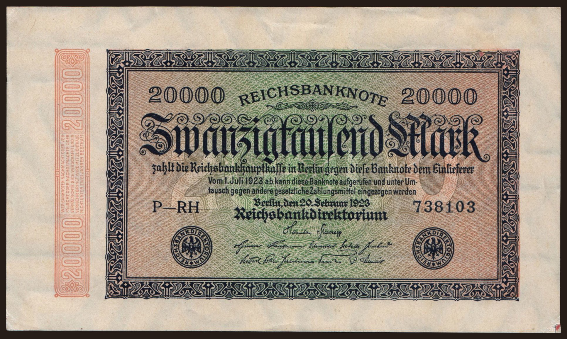 20.000 mark, 1923