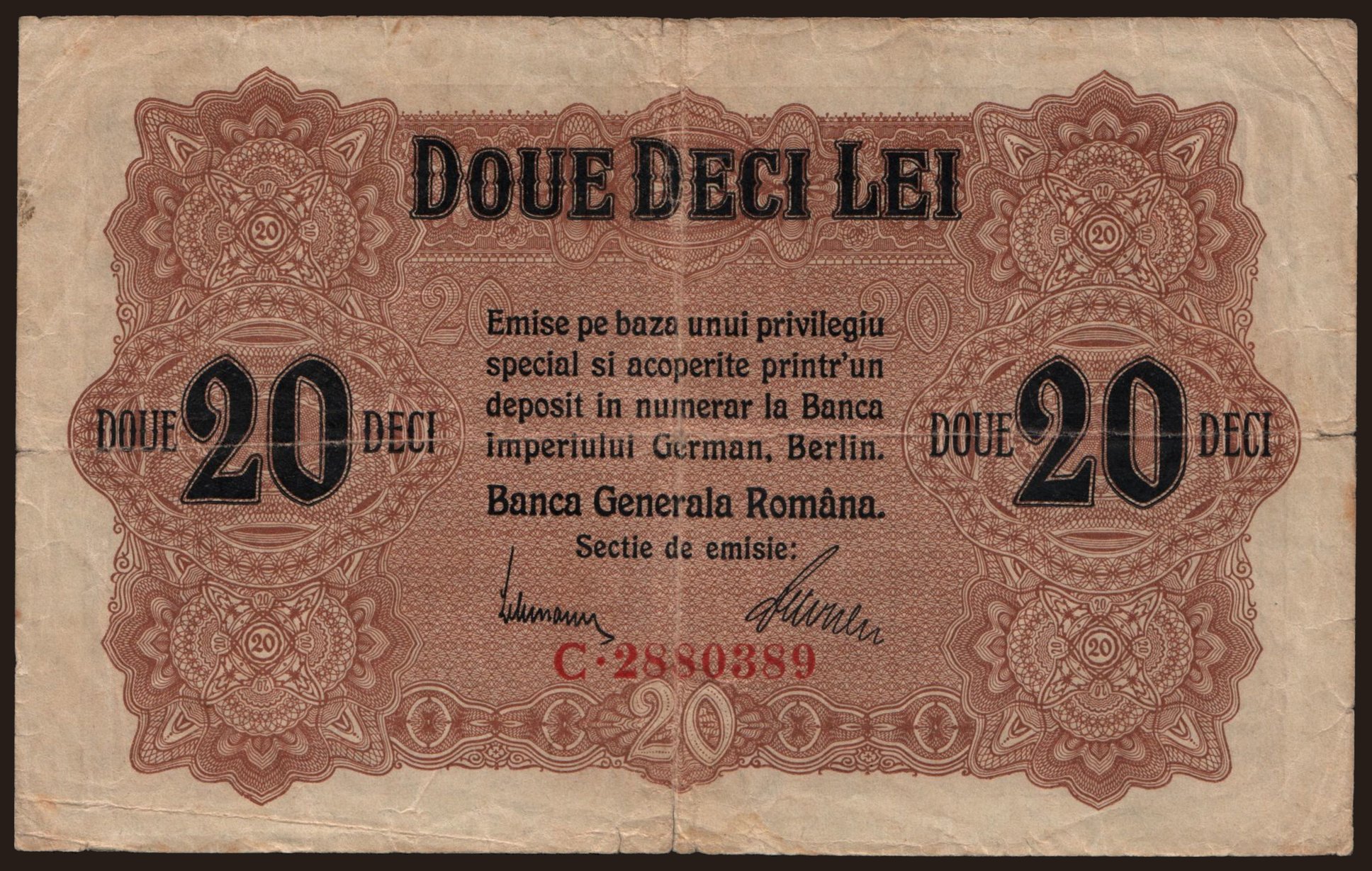 20 lei, 1917