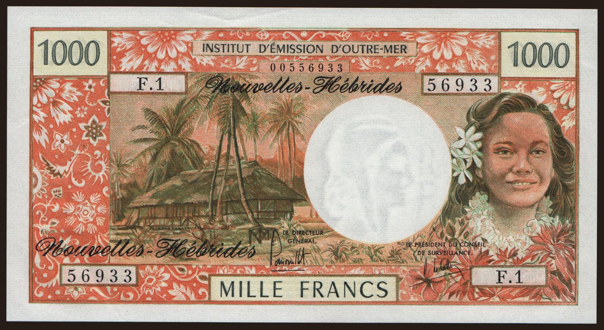 1000 francs, 1975