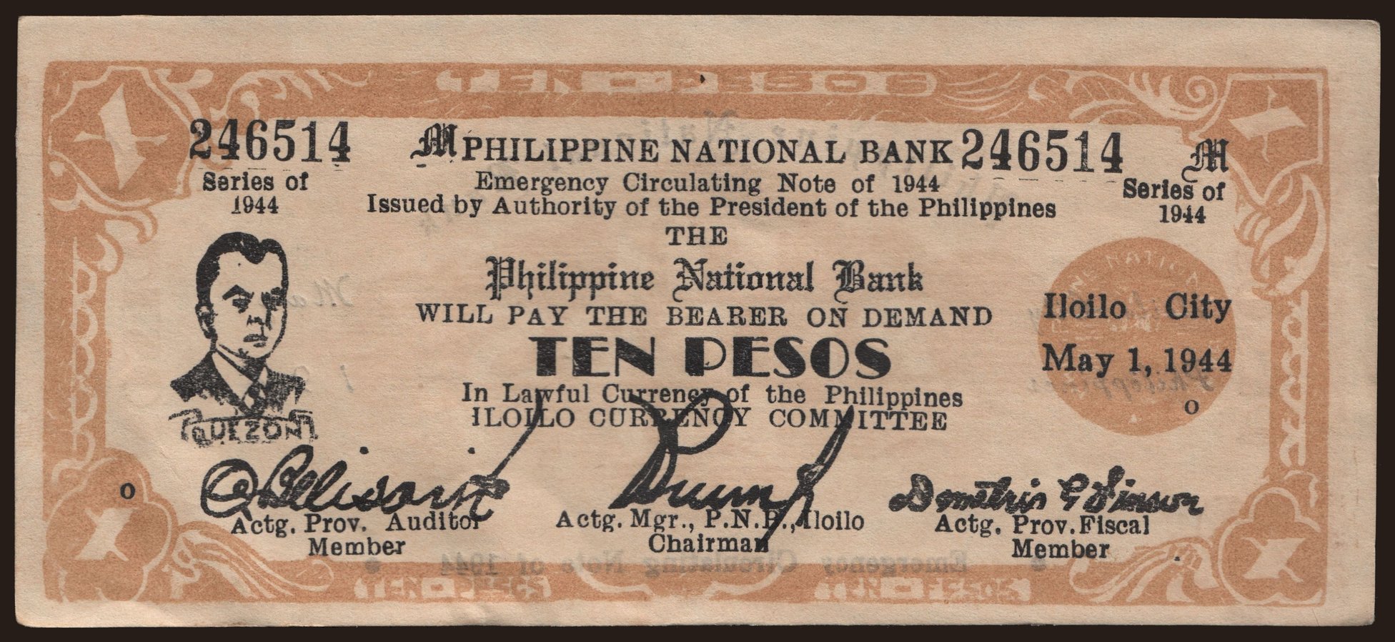 Iloilo, 10 pesos, 1944
