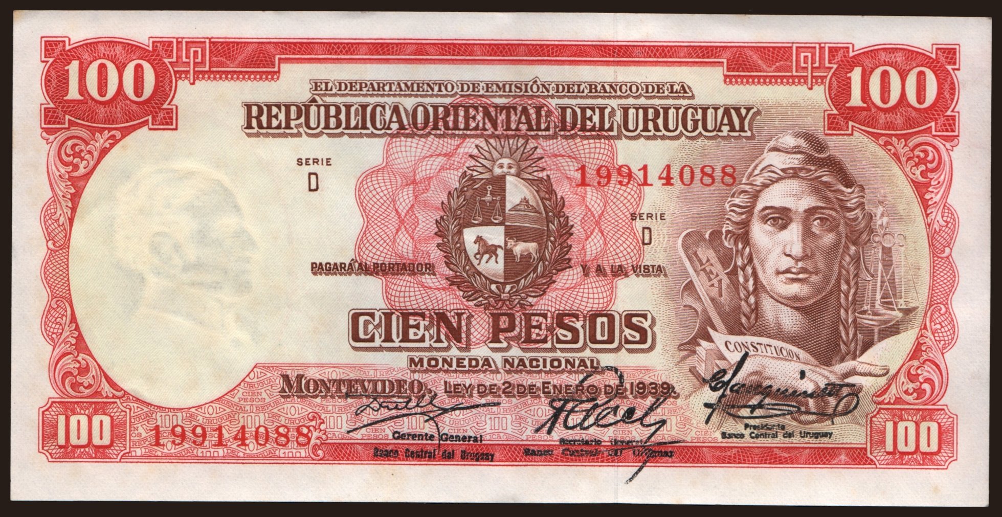 100 pesos, 1939