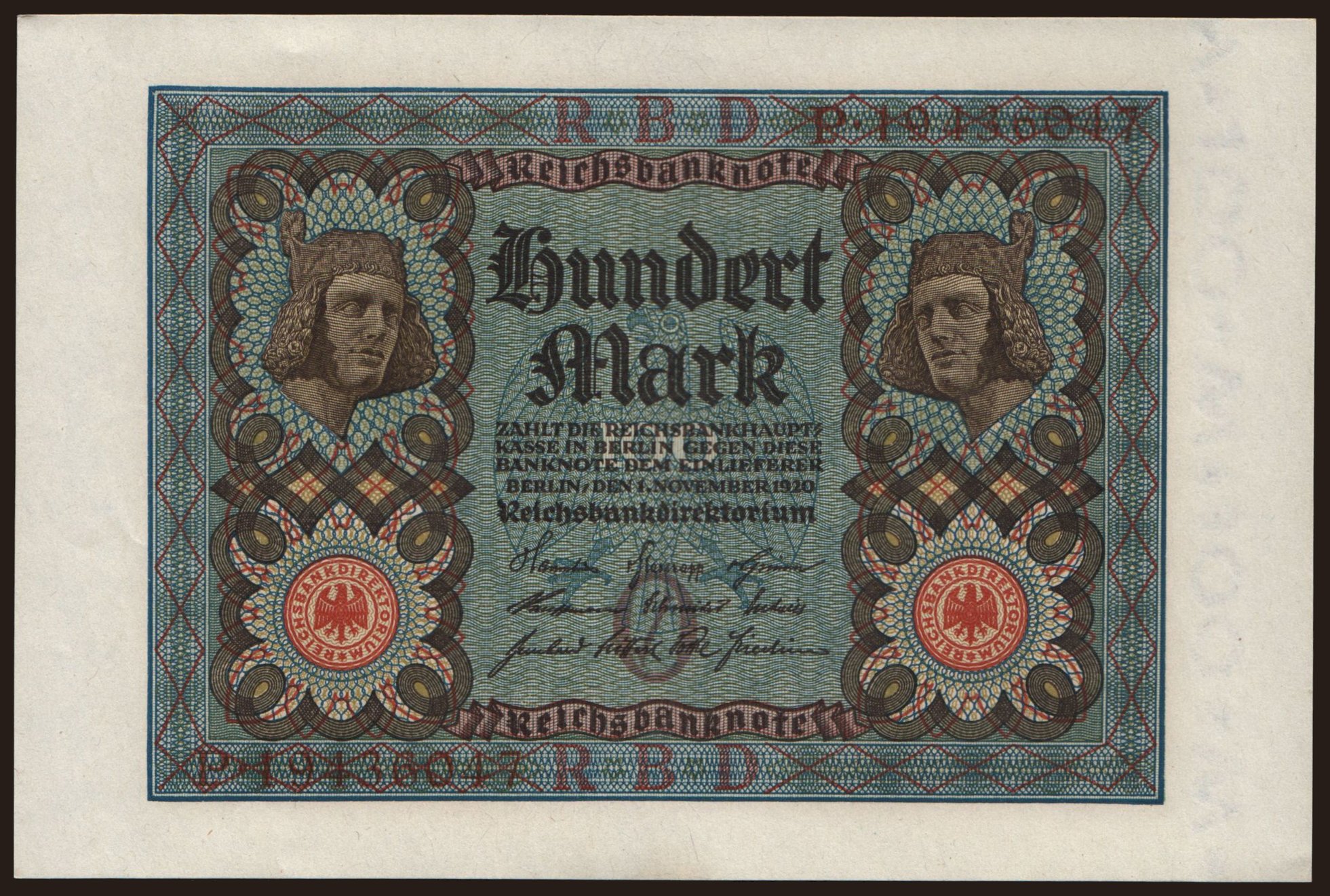 100 Mark, 1920