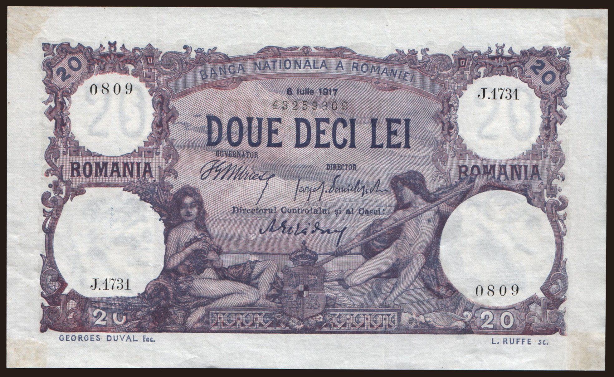 20 lei, 1917