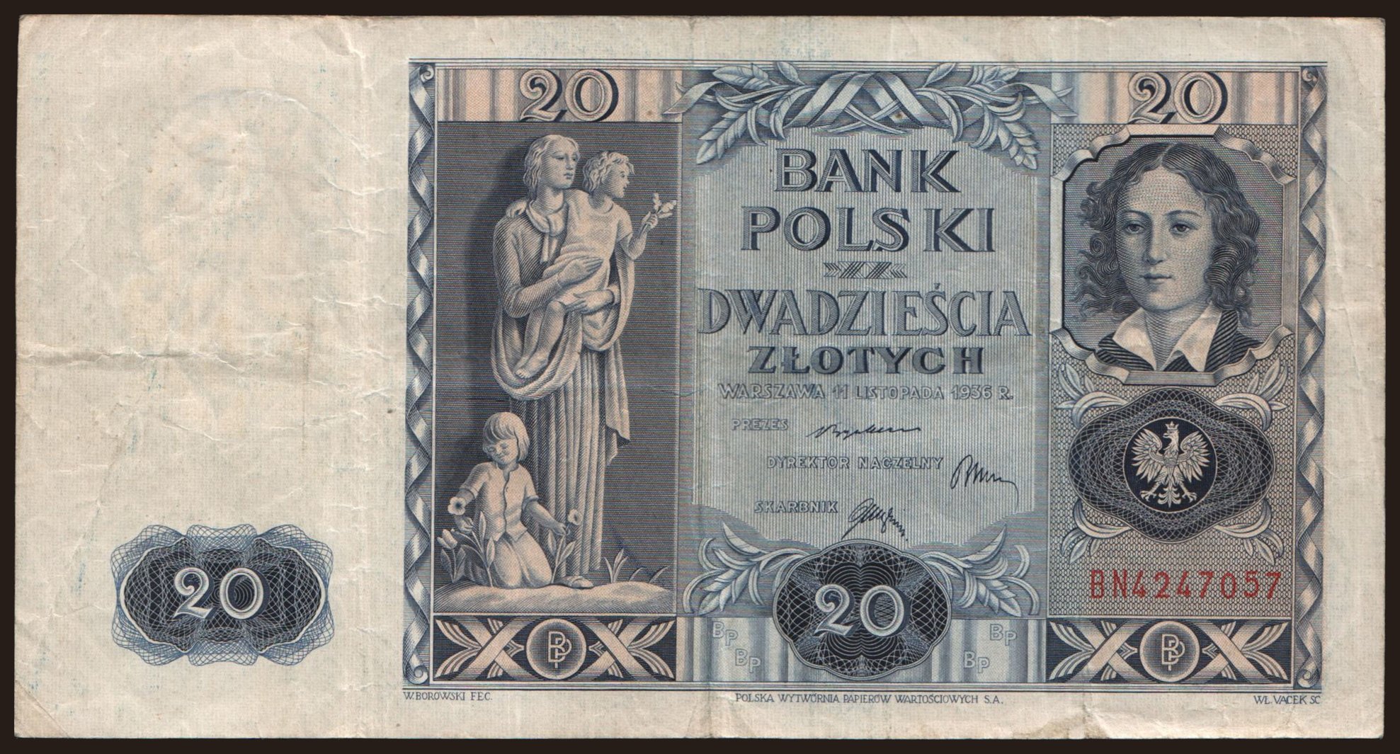 20 zlotych, 1936