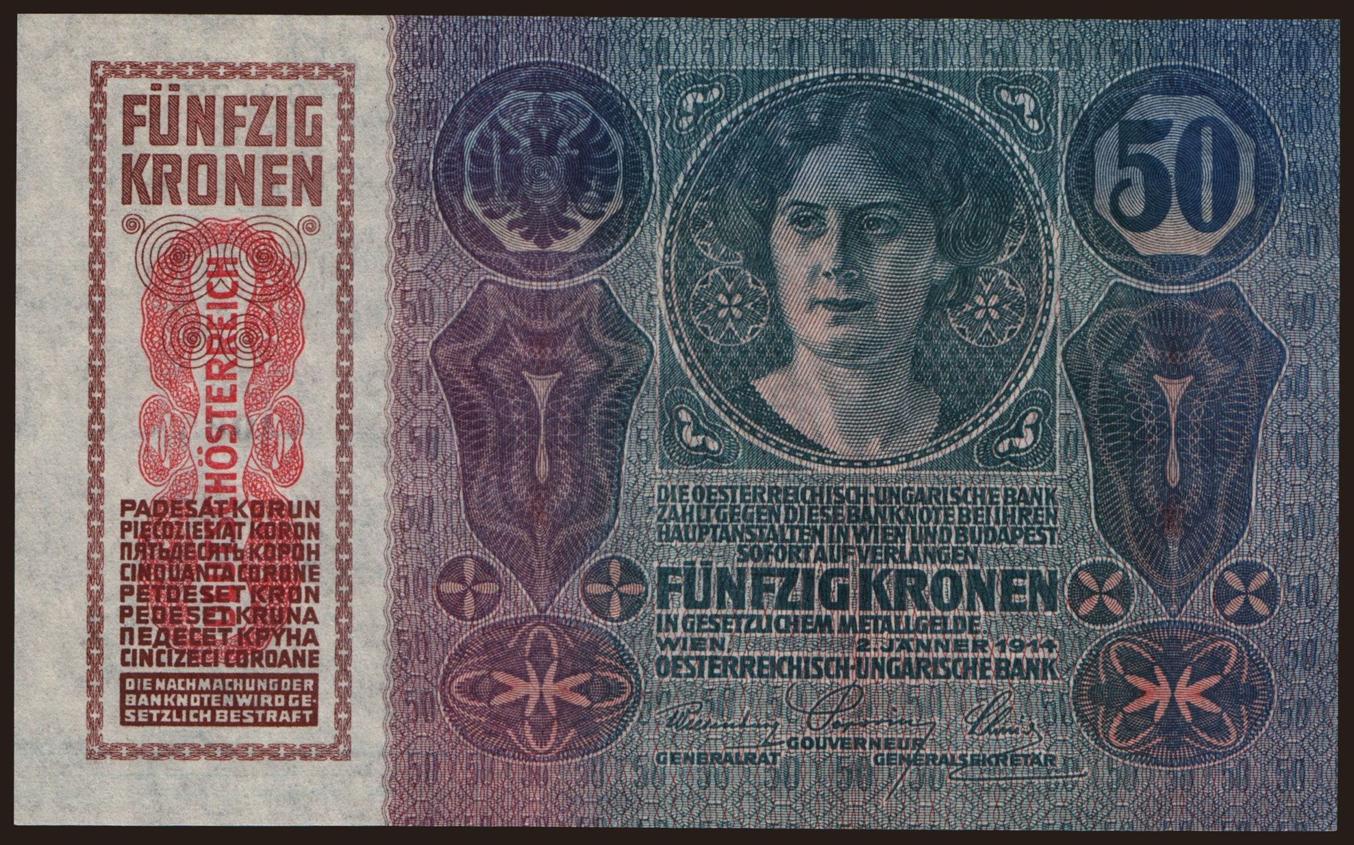 50 Kronen, 1914(19)