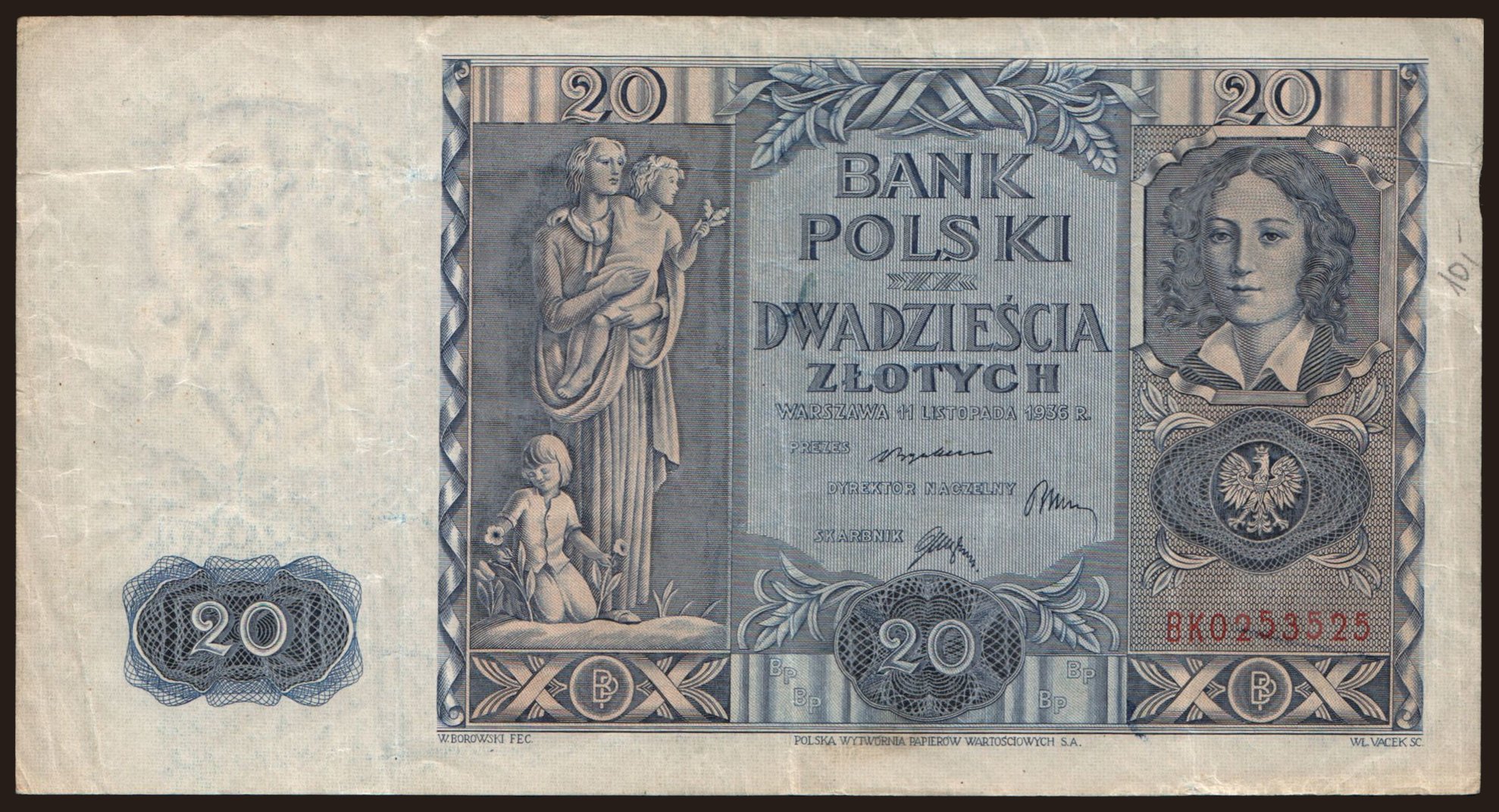 20 zlotych, 1936