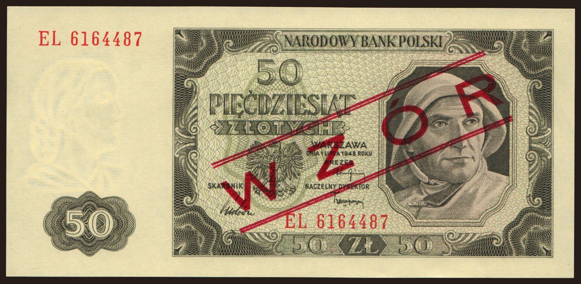 50 zlotych, 1948, WZOR