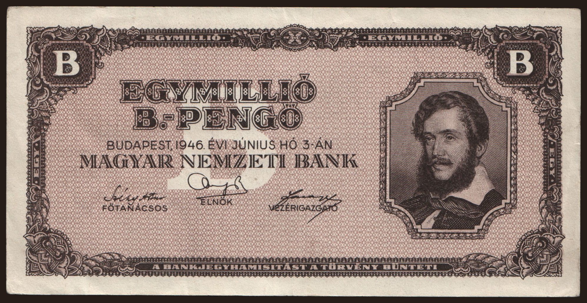 1.000.000 B-pengő, 1946