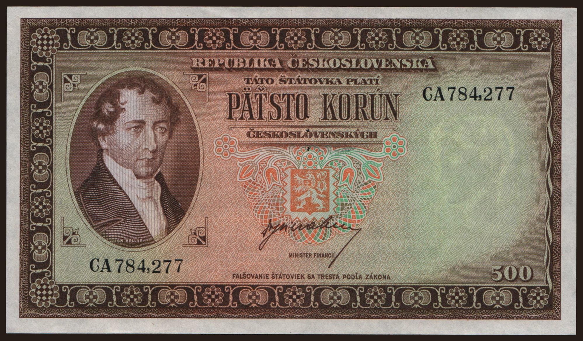 500 korun, 1945