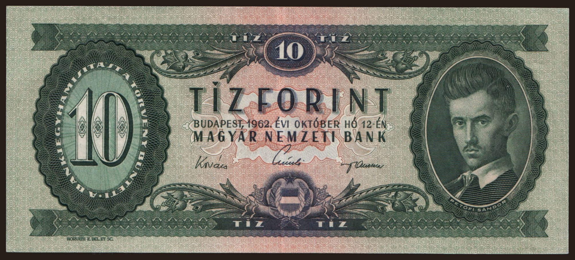 10 forint, 1962