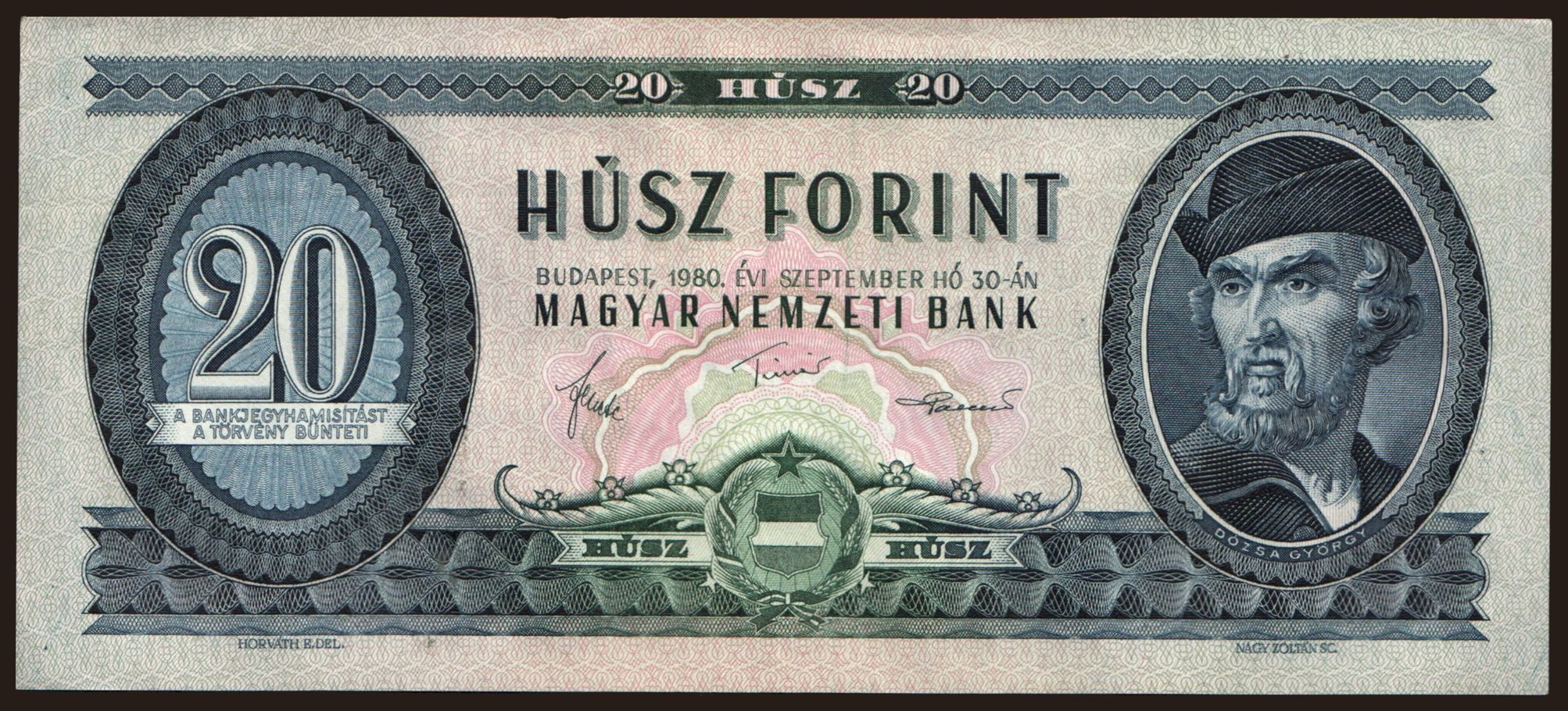 20 forint, 1980