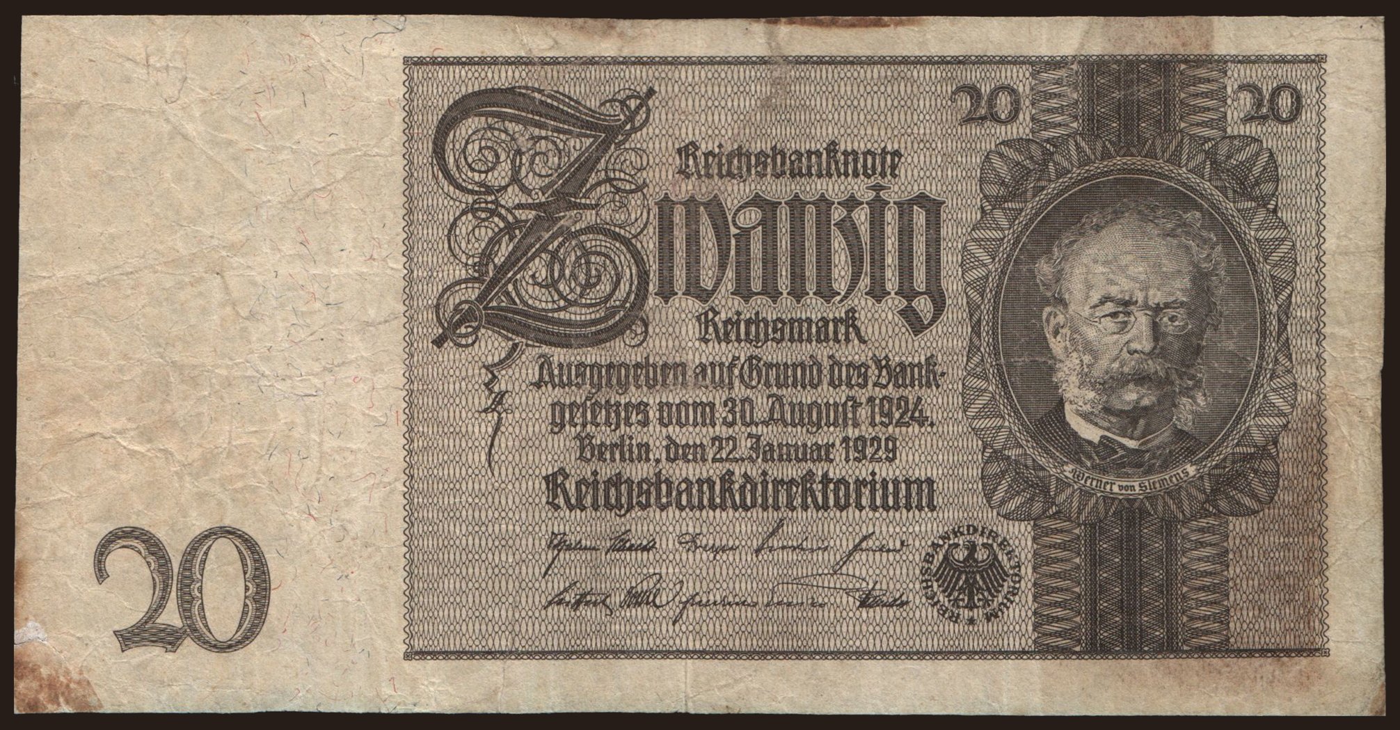 20 Reichsmark, 1929