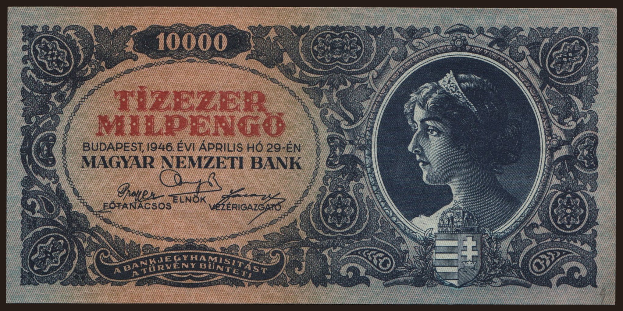 10.000 milpengő, 1946
