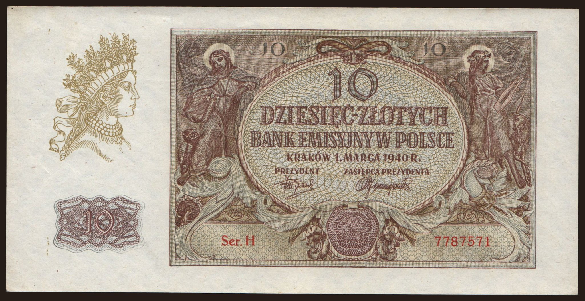 10 zlotych, 1940