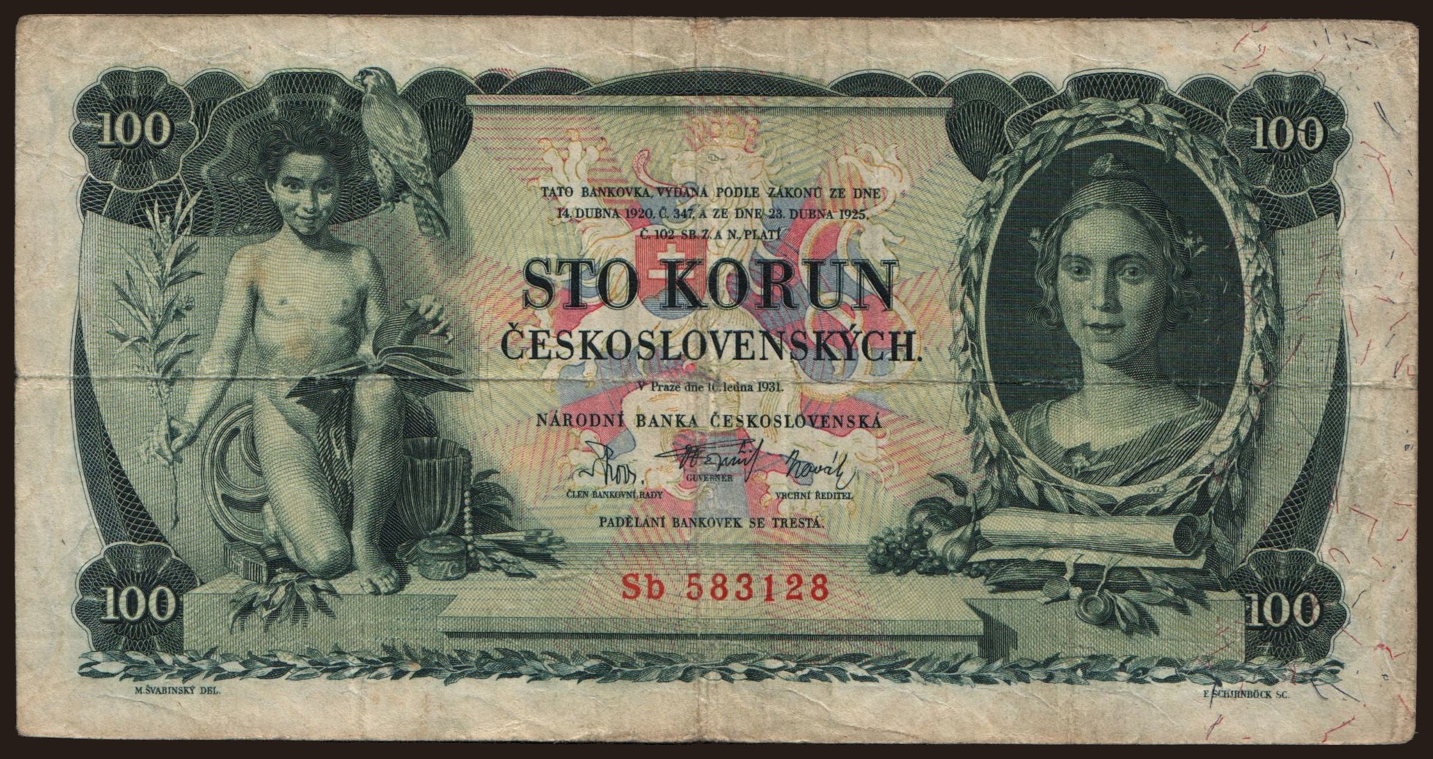 100 korun, 1931