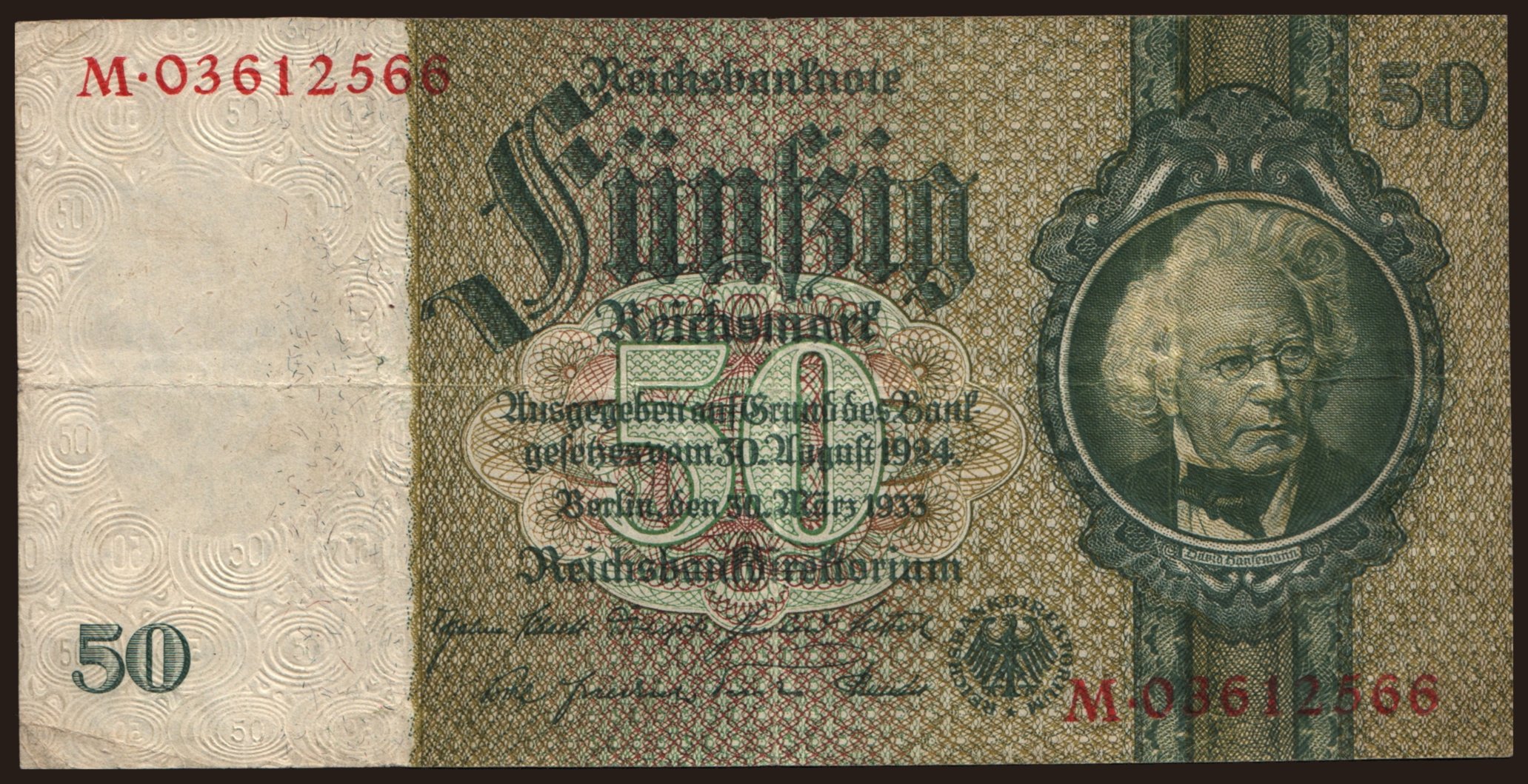 50 Reichsmark, 1933, -/M