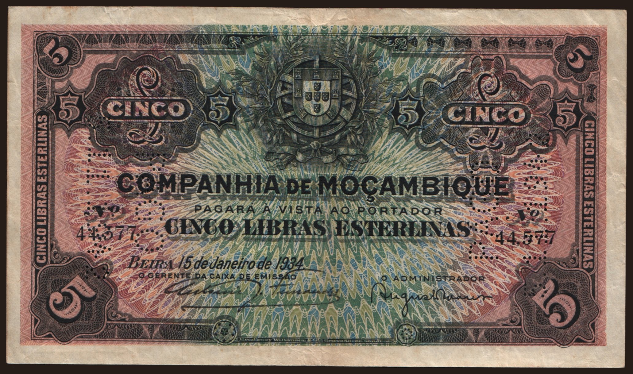 5 libras, 1934