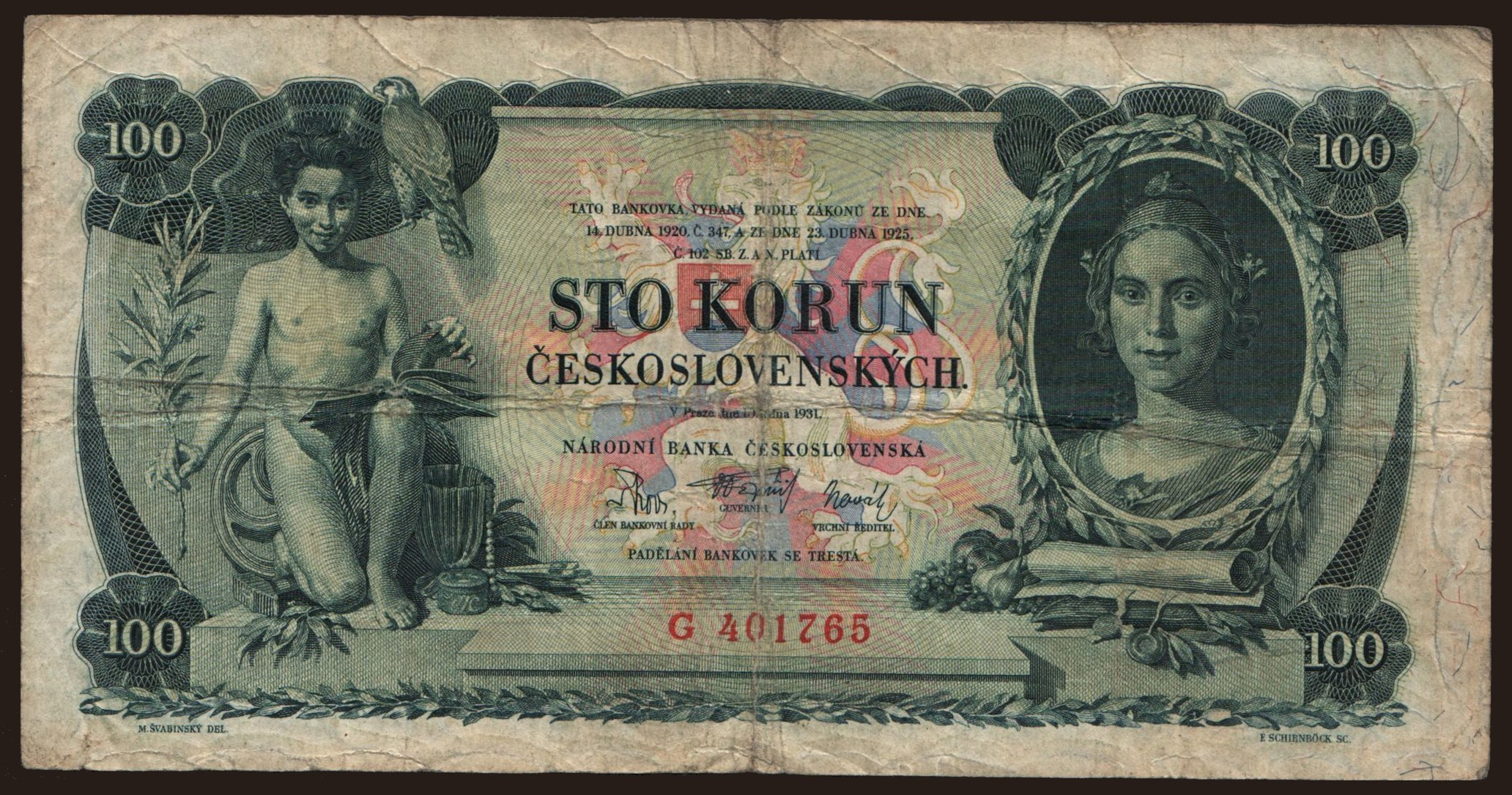 100 korun, 1931