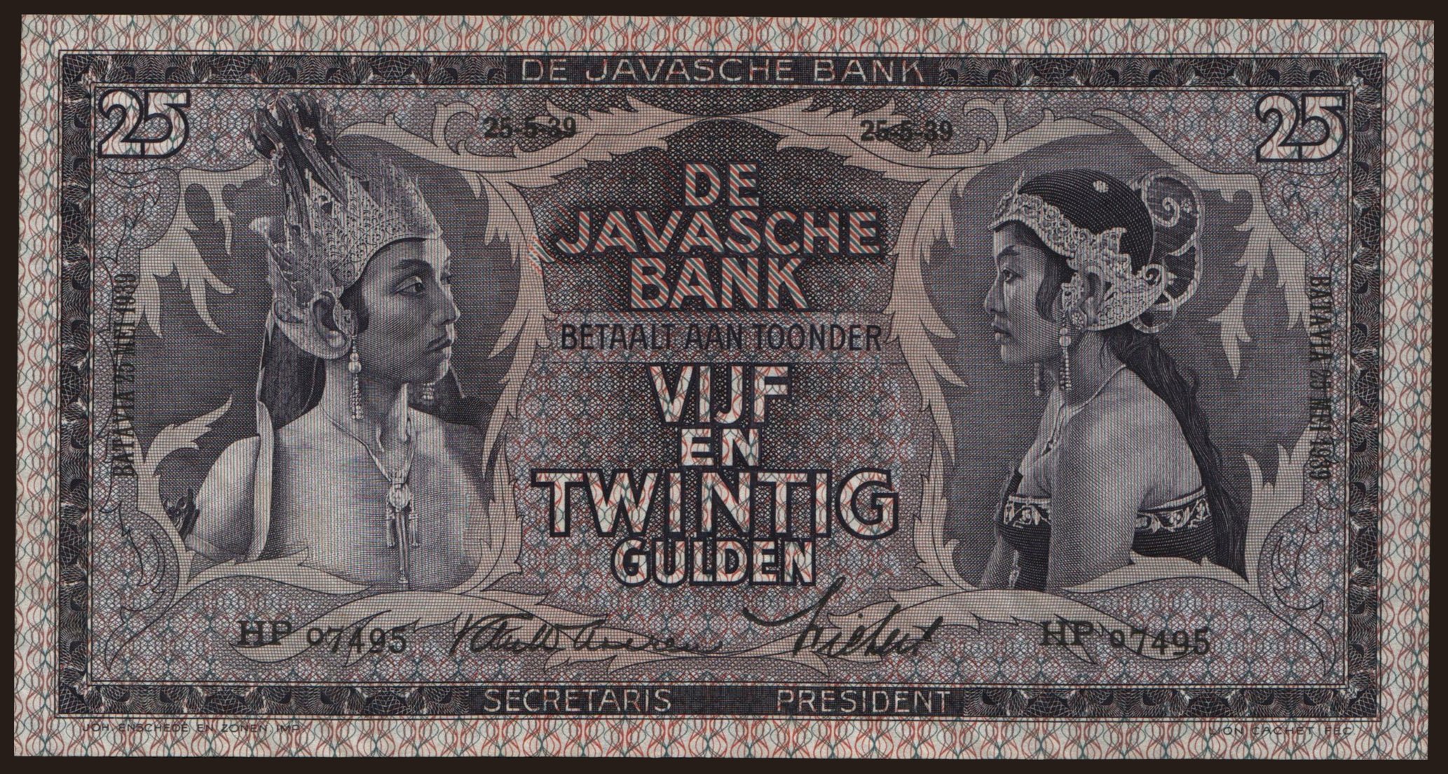 25 gulden, 1939