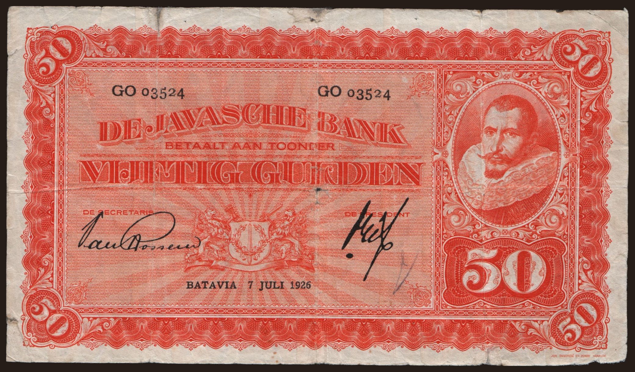 50 gulden, 1926