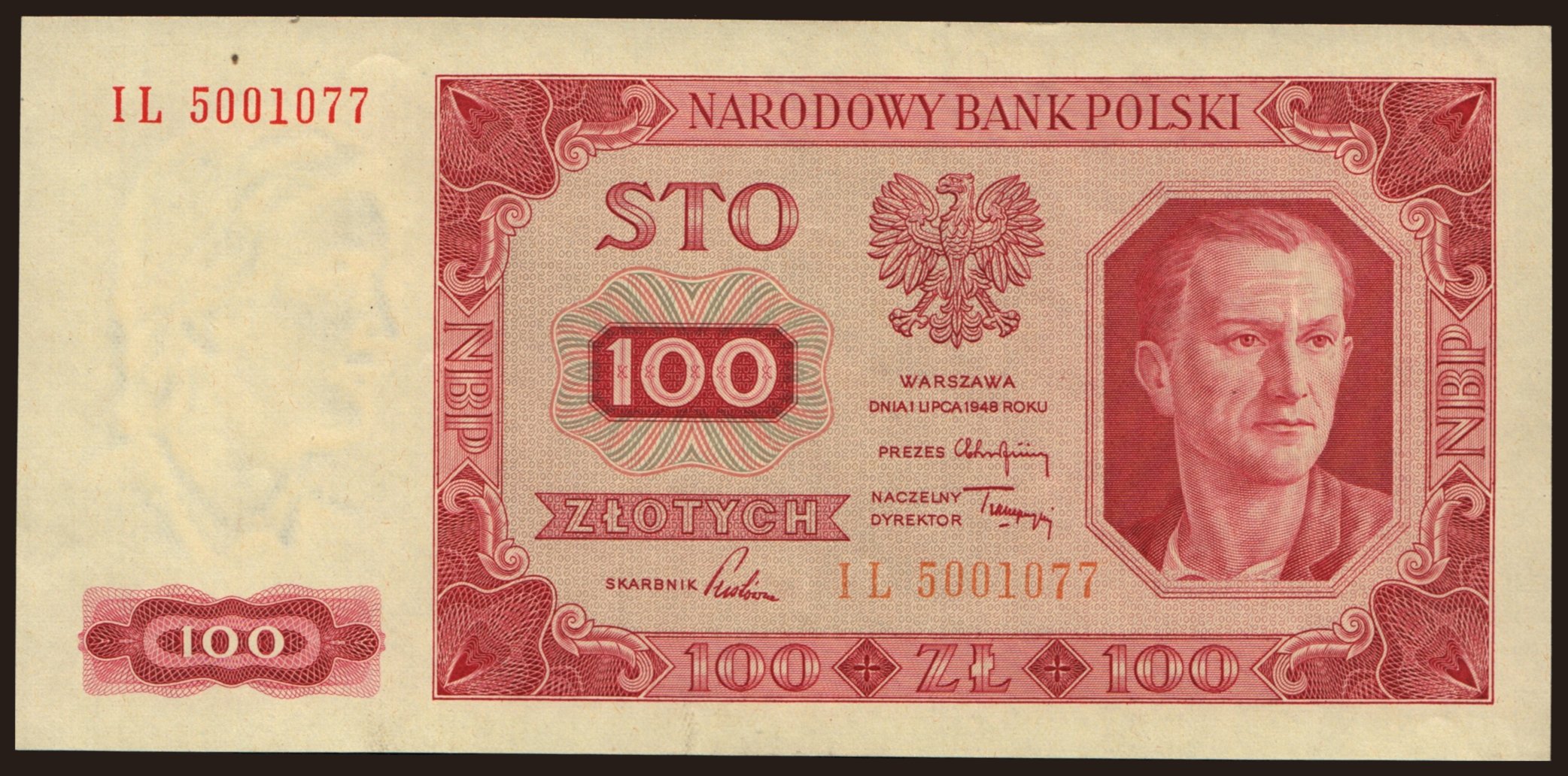 100 zlotych, 1948