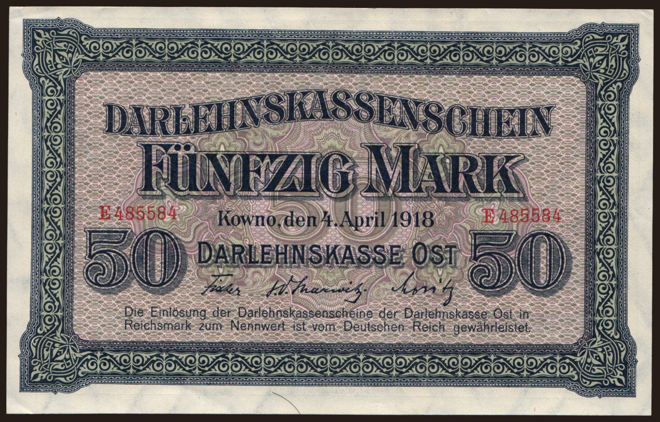 Kowno, 50 Mark, 1918