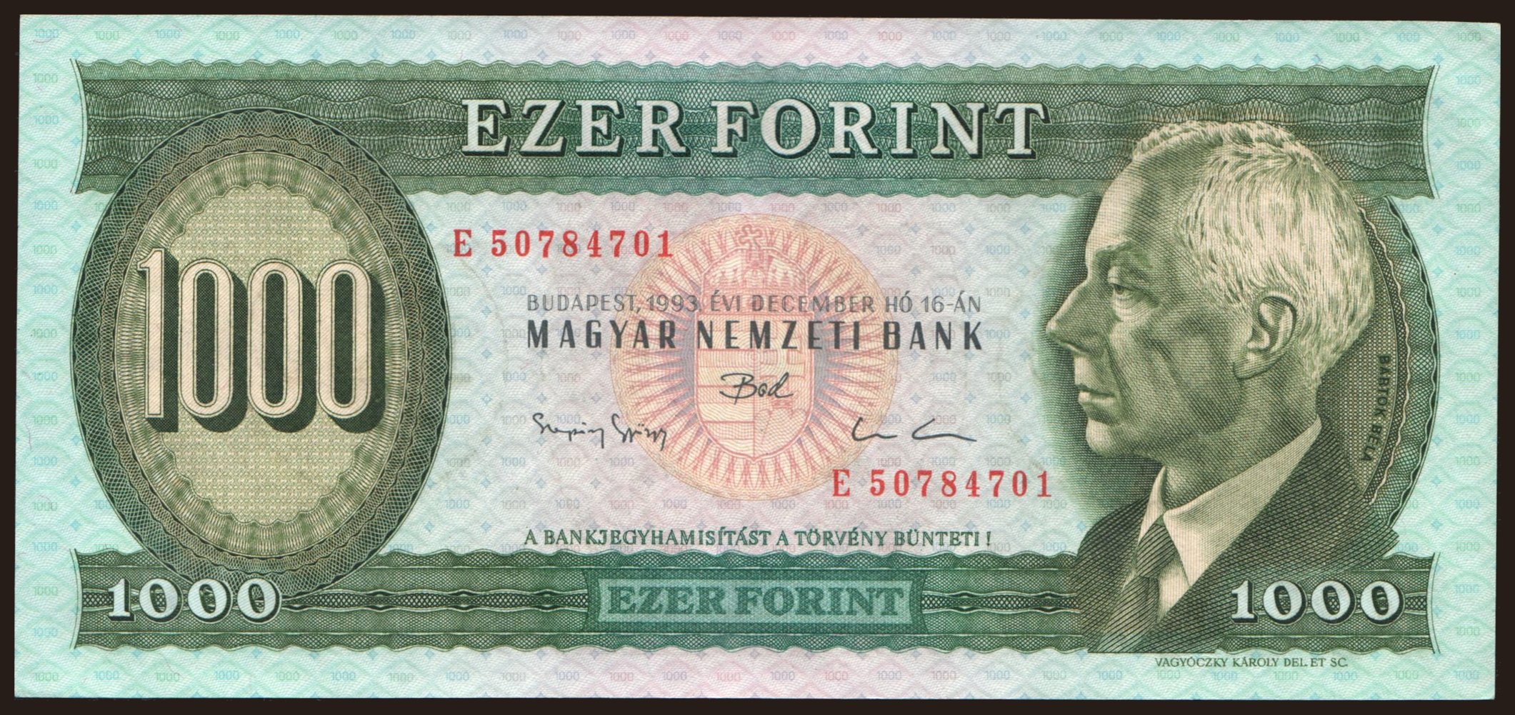 1000 forint, 1993