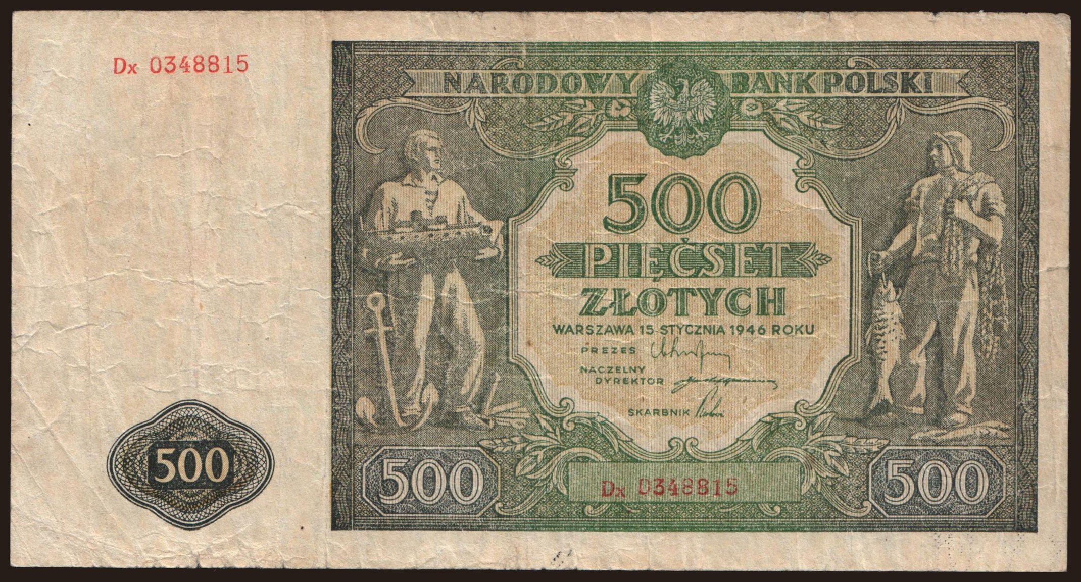 500 zlotych, 1946