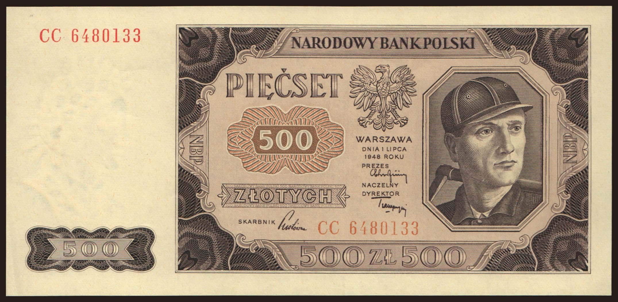 500 zlotych, 1948