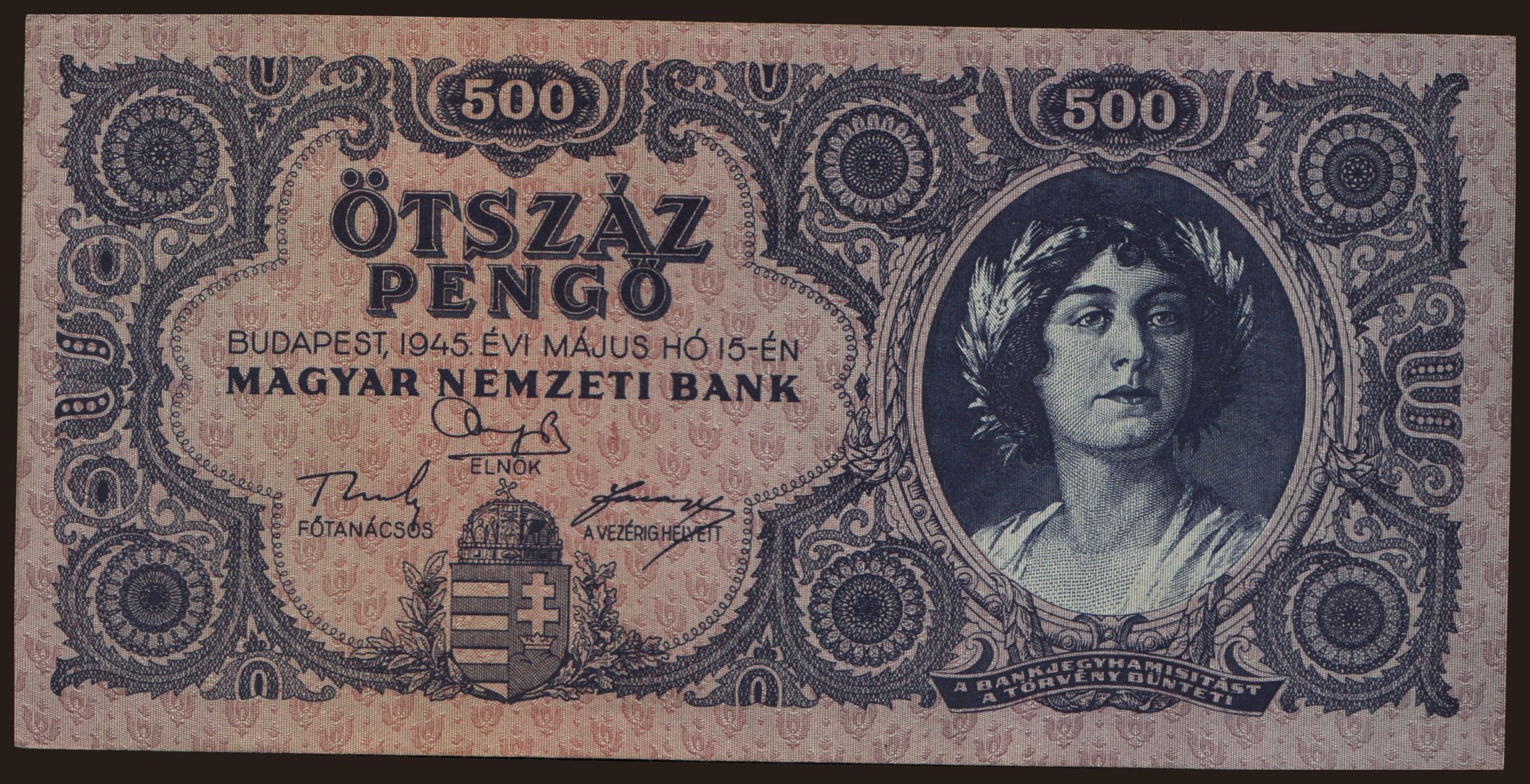 500 pengő, 1945