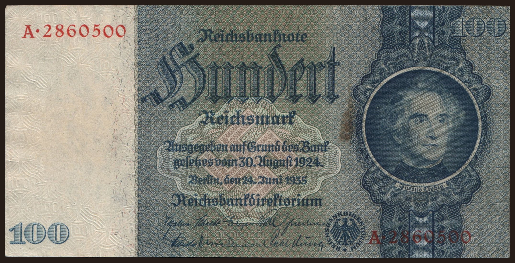 100 Reichsmark, 1935, -/A