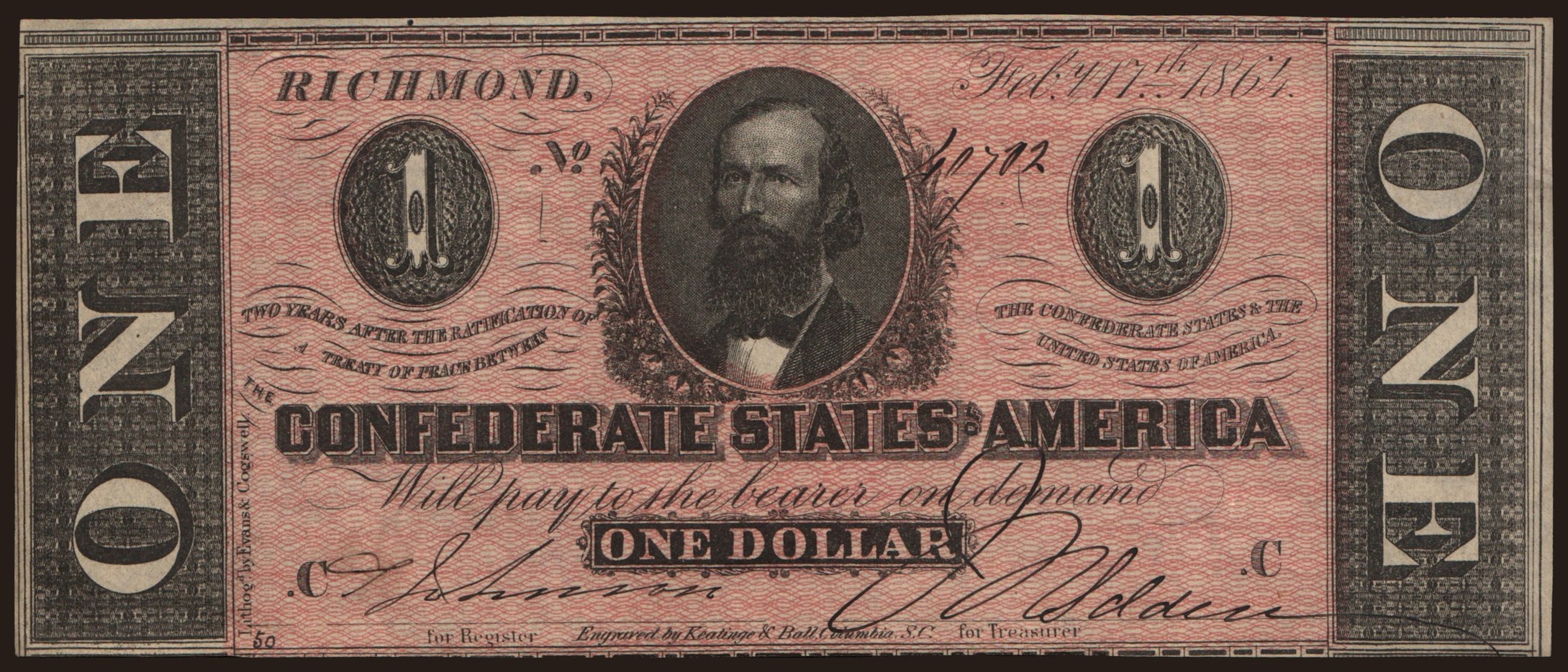 1 dollar, 1864