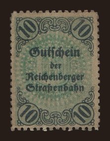 Reichenberg/ Reichenberger Strassenbahn, 10 Heller, 1920