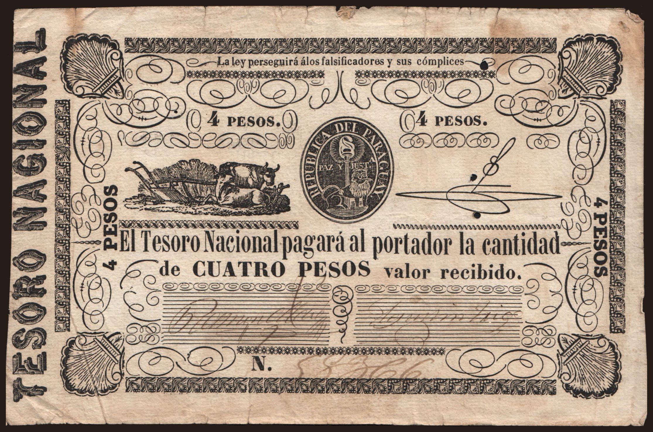 4 pesos, 1862