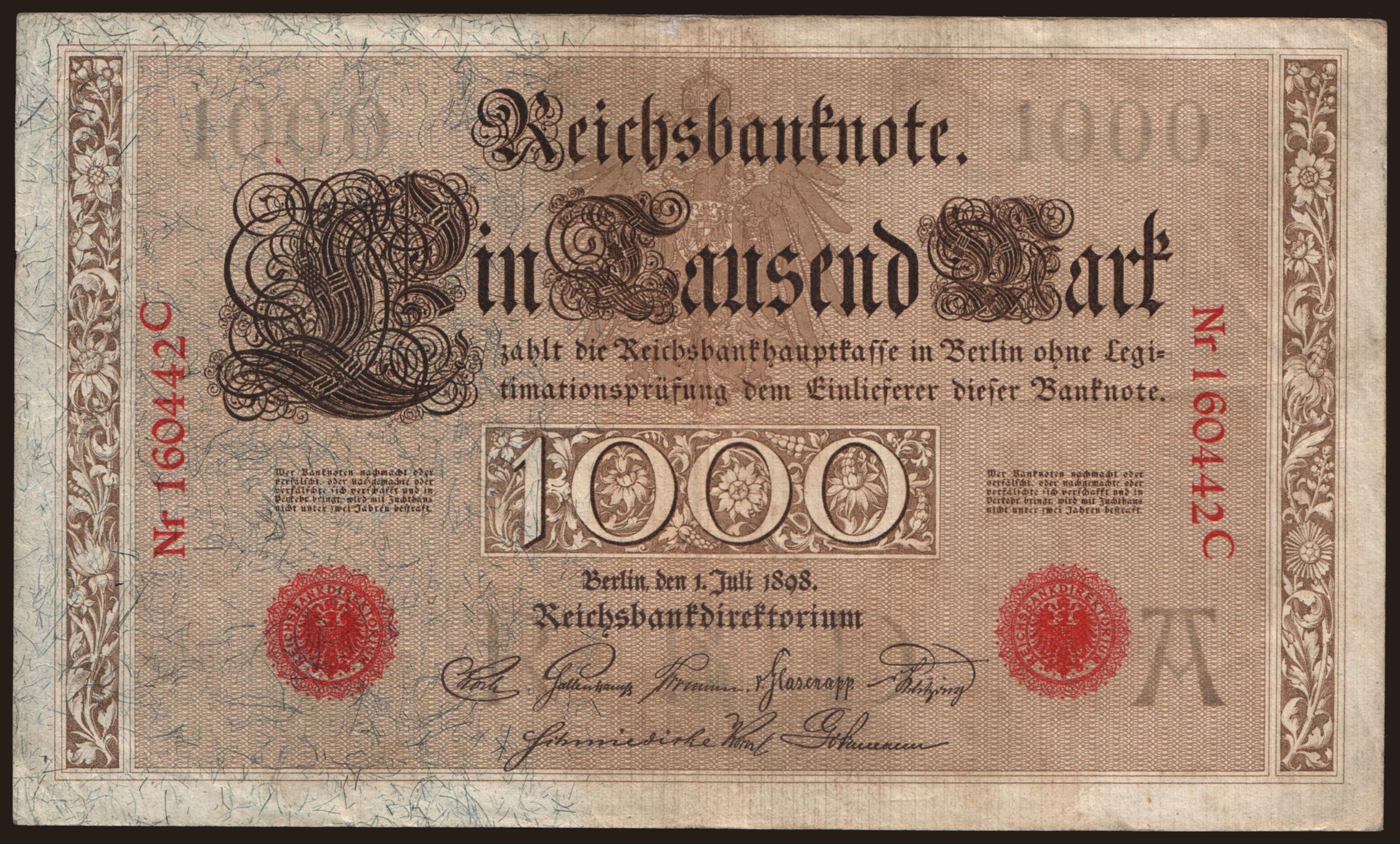 1000 Mark, 1898