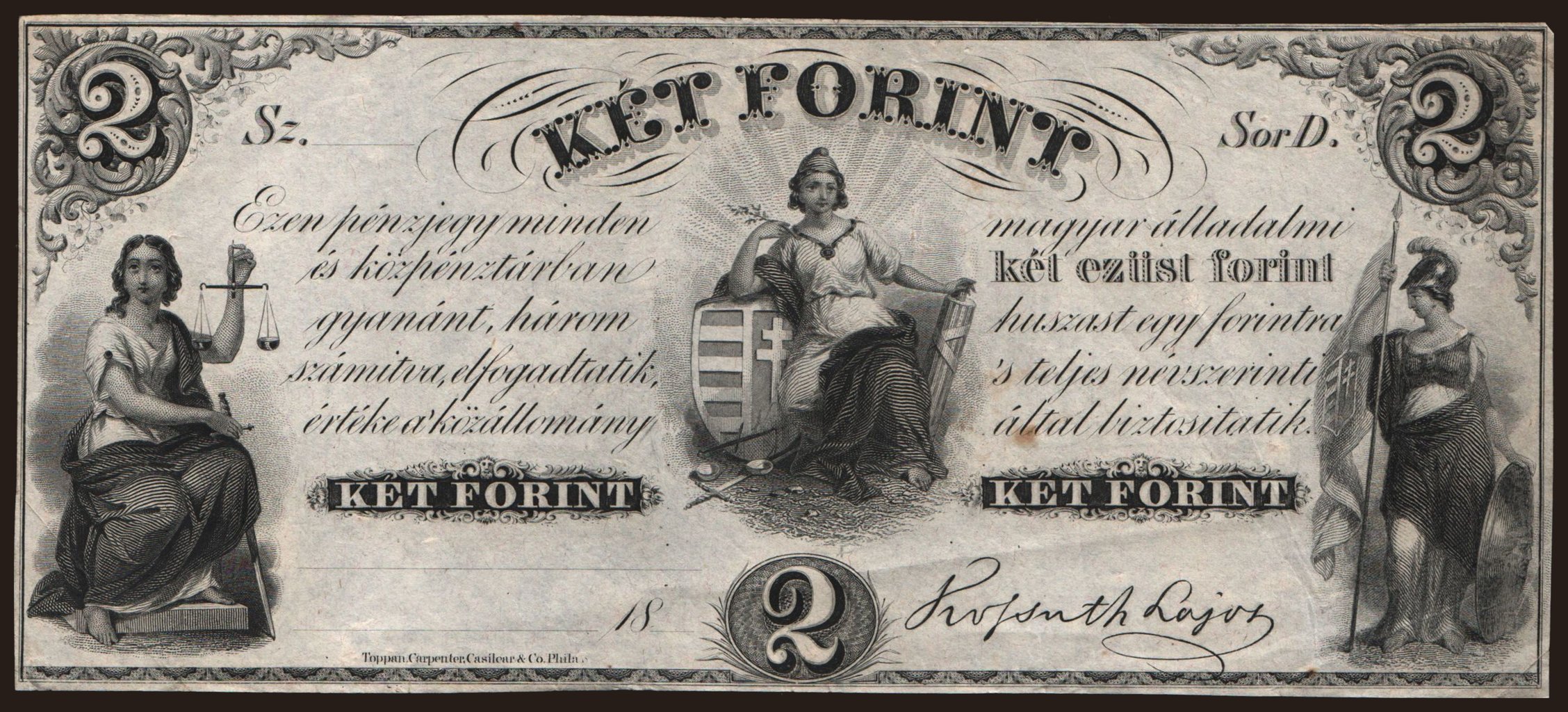 2 forint, 1852
